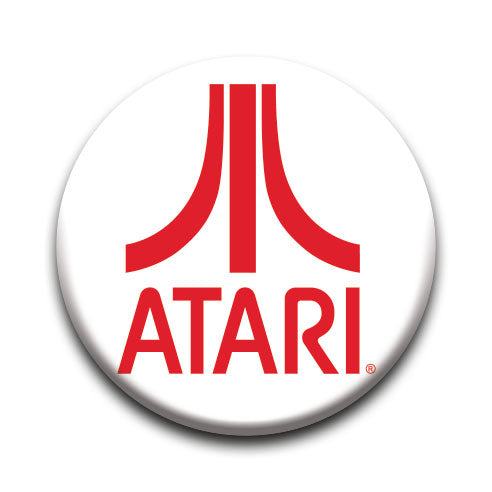 Atari - White Round Pinback Button (1.25") – 6 PC PPK