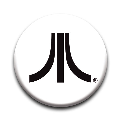 Atari - Black Round Pinback Button (1.25") – 6 PC PPK