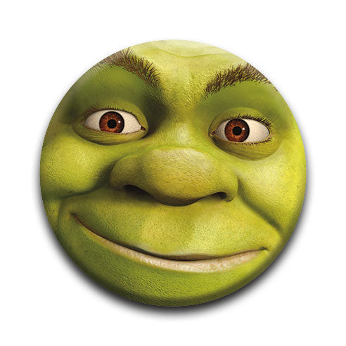 Shrek - Shrek Face Round Pinback Button (1.25") – 6 PC PPK