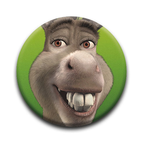 Shrek - Donkey Face Round Pinback Button (1.25") – 6 PC PPK
