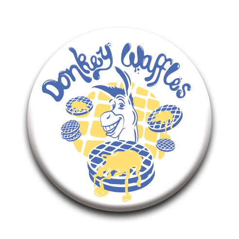 Shrek - Donkey Waffles Round Pinback Button (1.25") – 6 PC PPK