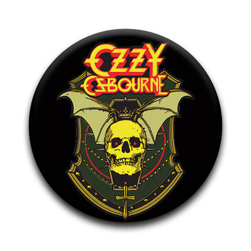 Ozzy Osbourne - Skull Bat Round Pinback Button (1.25") – 6 PC PPK