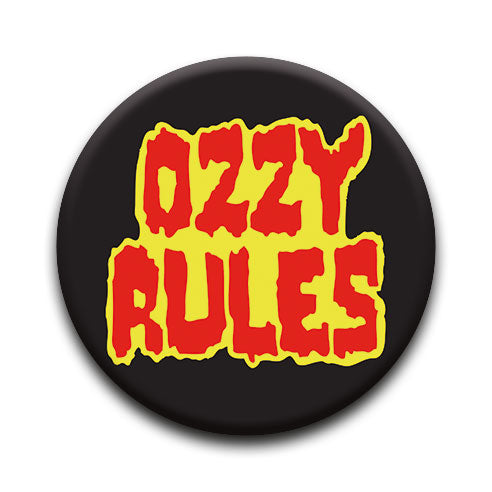 Ozzy Osbourne - Ozzy Rules Round Pinback Button (1.25") – 6 PC PPK