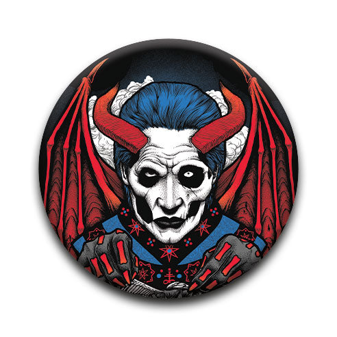 Ghost - Devil Round Pinback Button (1.25") – 6 PC PPK