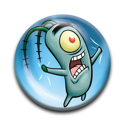 SpongeBob SquarePants - Plankton Bubble Round Pinback Button (1.25") – 6 PC PPK