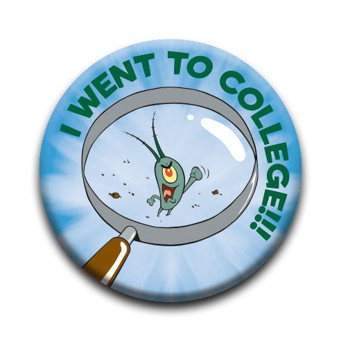 SpongeBob SquarePants - Plankton College Round Pinback Button (1.25") – 6 PC PPK