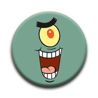 Thumbnail for SpongeBob SquarePants - Plankton Face Round Pinback Button (1.25