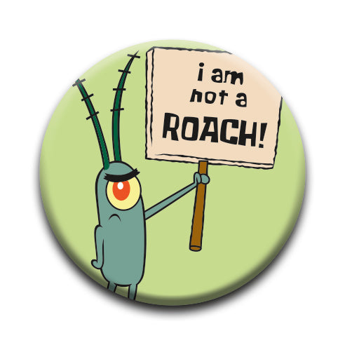 SpongeBob SquarePants - Plankton Roach Round Pinback Button (1.25") – 6 PC PPK
