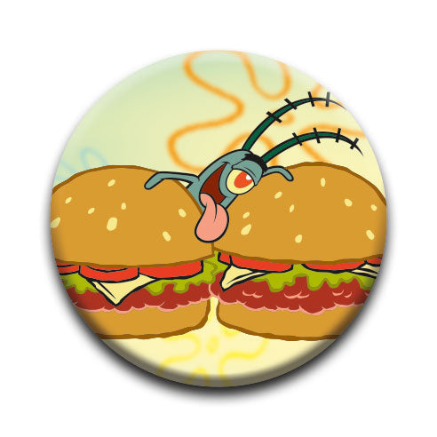 SpongeBob SquarePants - Plankton Buns Round Pinback Button (1.25") – 6 PC PPK