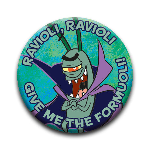 SpongeBob SquarePants - Plankton Hot Gas Round Pinback Button (1.25") – 6 PC PPK