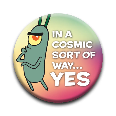 SpongeBob SquarePants - Plankton Cosmic Round Pinback Button (1.25") – 6 PC PPK