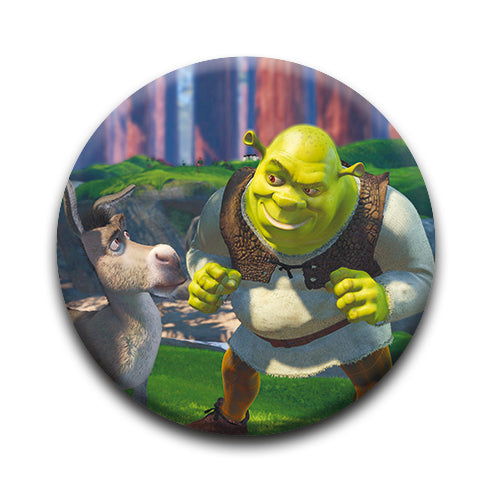 Shrek - Shrek and Donkey Round Pinback Button (1.25") – 6 PC PPK