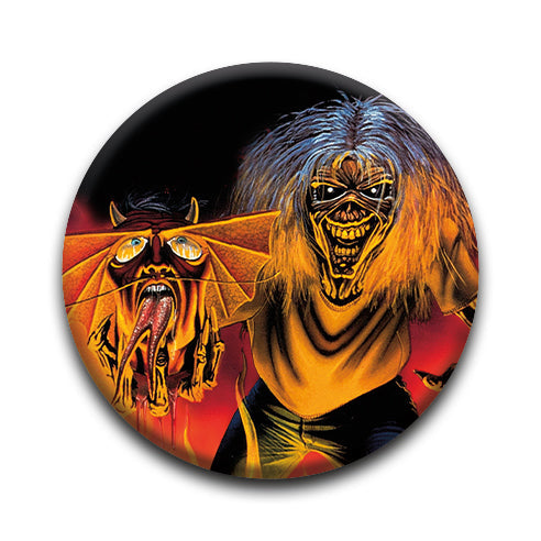 Iron Maiden - Number of the Beast Single Round Pinback Button (1.25") – 6 PC PPK ($0.60 each)