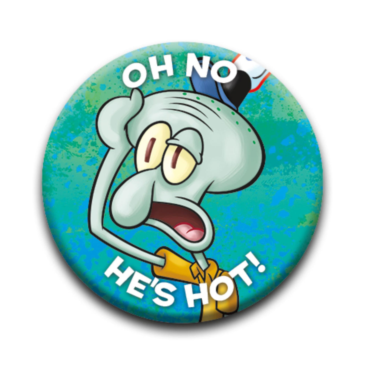 SpongeBob SquarePants - Squidward He's Hot Round Pinback Button (1.25") – 12 PC PPK ($0.60 each)