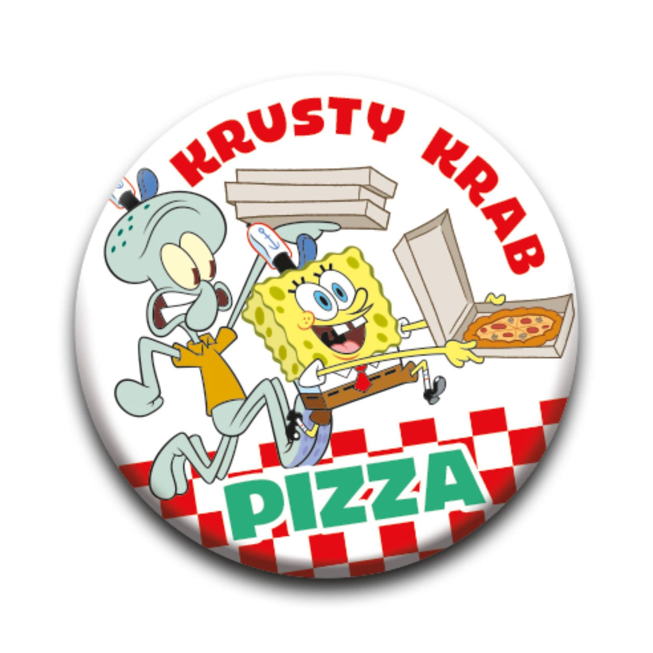 SpongeBob SquarePants - Squidward Krusty Krab Pizza Round Pinback Button (1.25") – 12 PC PPK ($0.60 each)