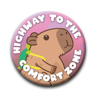 Thumbnail for Capybara - Comfort Zone Round Pinback Button (1.25
