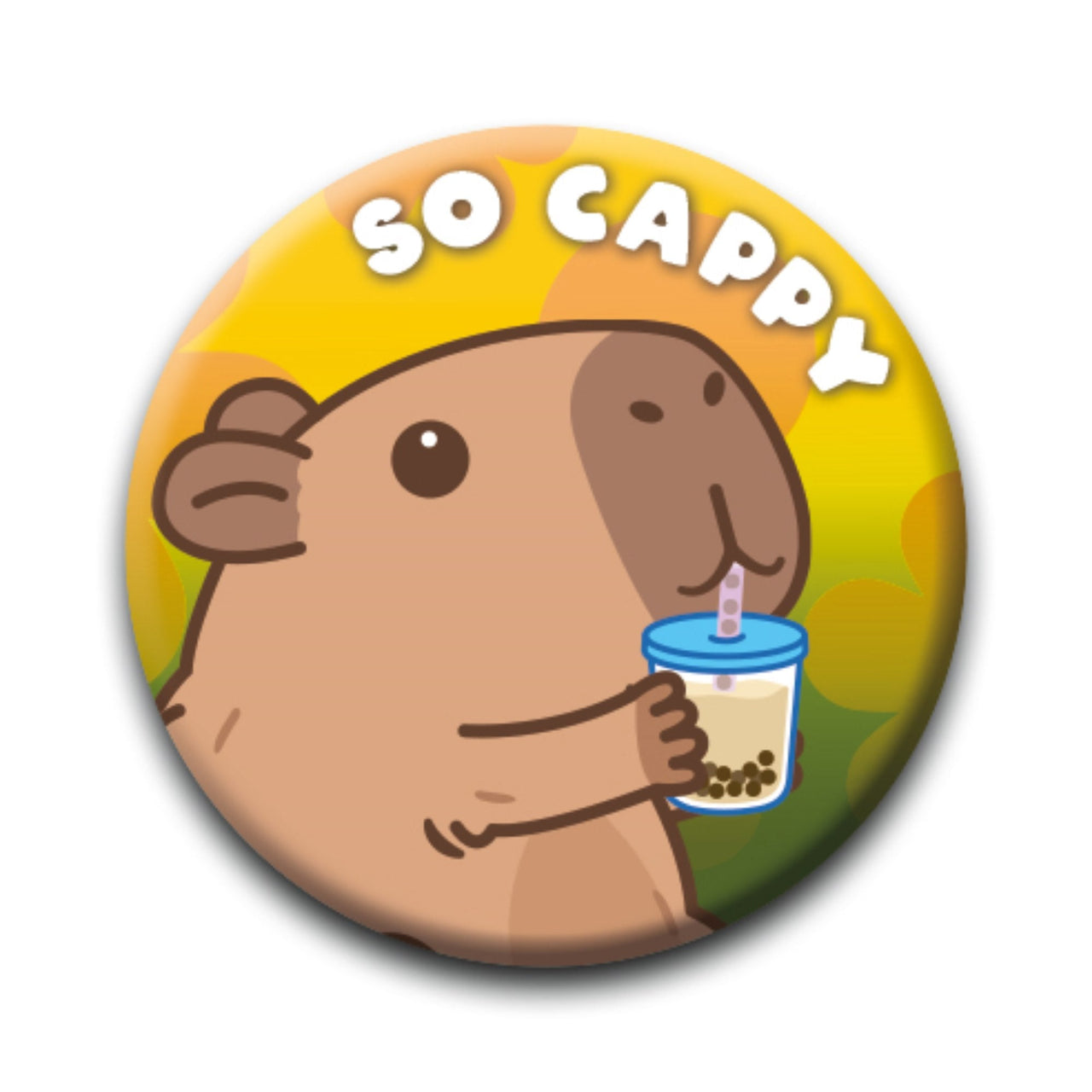 Capybara - So Cappy Round Pinback Button (1.25") – 12 PC PPK ($0.60 each)