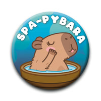 Thumbnail for Capybara - Spa-Pyarara Round Pinback Button (1.25