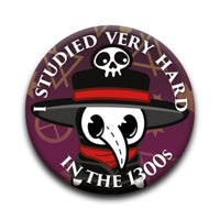 Thumbnail for Plague Doctor - Studied Hard Round Pinback Button (1.25