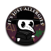 Thumbnail for Plague Doctor - Just Allergies Round Pinback Button (1.25