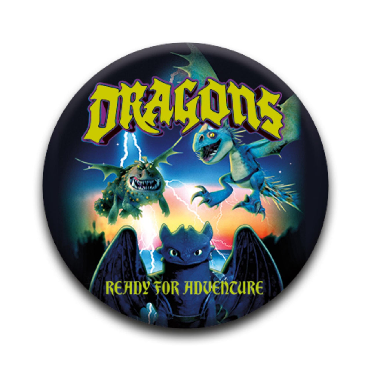 How to Train Your Dragon - Dragons Round Pinback Button (1.25") – 12 PC PPK ($0.60 each)