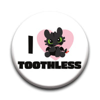 Thumbnail for How to Train Your Dragon - I love Toothless Round Pinback Button (1.25
