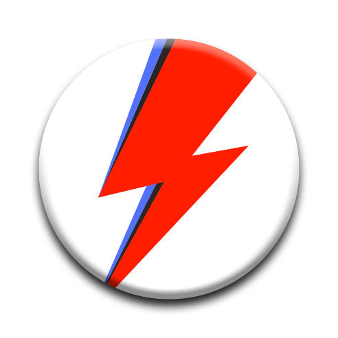 David Bowie - Bolt Round Pinback Button (1.25") – 6 PC PPK