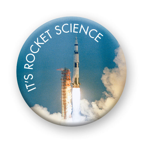 NASA - Rocket Science Round Pinback Button (1.25") – 6 PC PPK