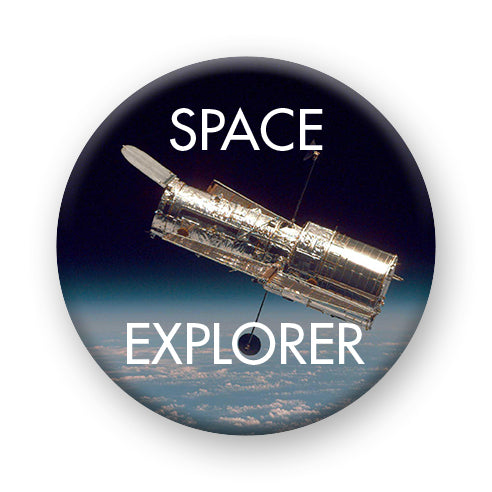 NASA - Space Explorer Round Pinback Button (1.25") – 6 PC PPK