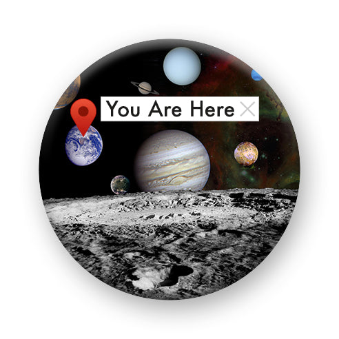 NASA - You Are Here Round Pinback Button (1.25") – 6 PC PPK