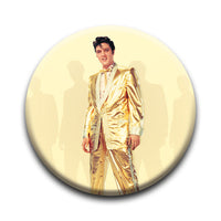 Thumbnail for Elvis Presley - Gold Round Pinback Button (1.25