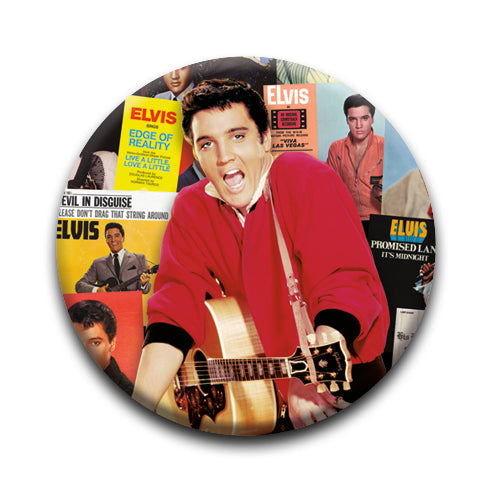 Elvis Presley - Albums Round Pinback Button (1.25") – 6 PC PPK