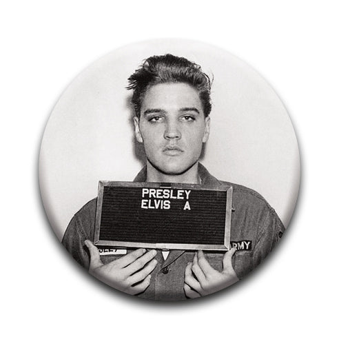 Elvis Presley - Enlistment Round Pinback Button (1.25") – 6 PC PPK