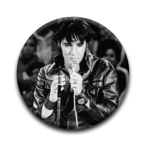 Elvis Presley - Leather Round Pinback Button (1.25") – 6 PC PPK