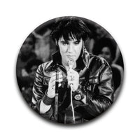 Thumbnail for Elvis Presley - Leather Round Pinback Button (1.25