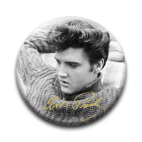 Elvis Presley - Casual Round Pinback Button (1.25") – 6 PC PPK