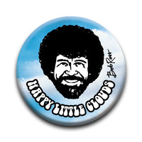 Thumbnail for Bob Ross - Happy Little Clouds Round Pinback Button (1.25