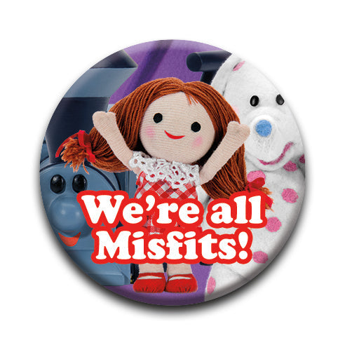 Rudolph - We're All Misfits Round Pinback Button (1.25") – 6 PC PPK