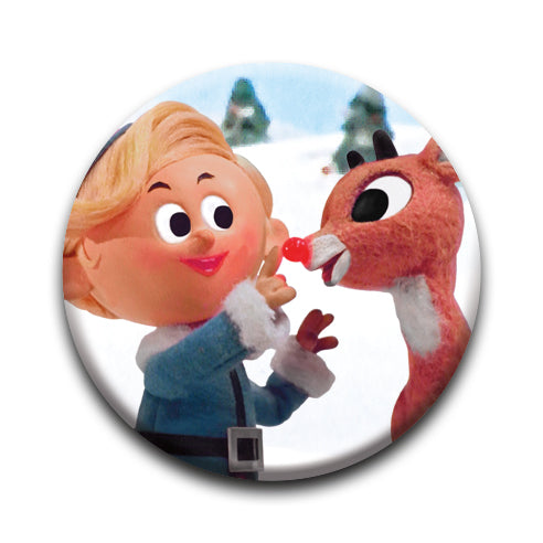 Rudolph - Rudolph & Hermey Round Pinback Button (1.25") – 6 PC PPK