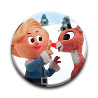 Thumbnail for Rudolph - Rudolph & Hermey Round Pinback Button (1.25
