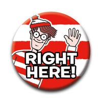 Thumbnail for Where's Waldo? - Right Here Round Pinback Button (1.25