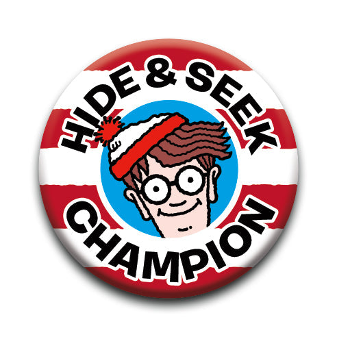 Where's Waldo? - Hide & Seek Round Pinback Button (1.25") – 6 PC PPK