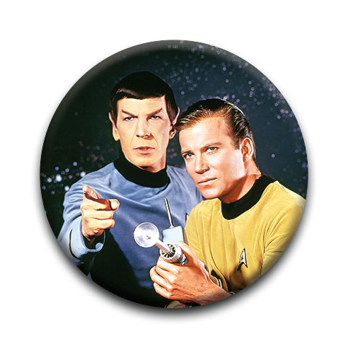 Star Trek - Spock & Kirk Round Pinback Button (1.25") – 6 PC PPK