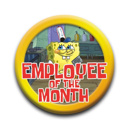 SpongeBob SquarePants - Employee Round Pinback Button (1.25") – 6 PC PPK