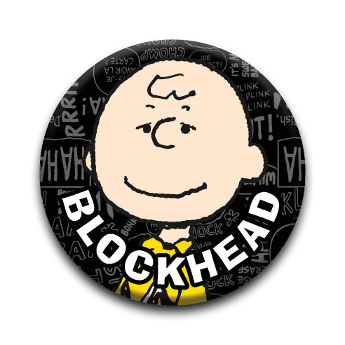 Peanuts - Blockhead Round Pinback Button (1.25") – 6 PC PPK