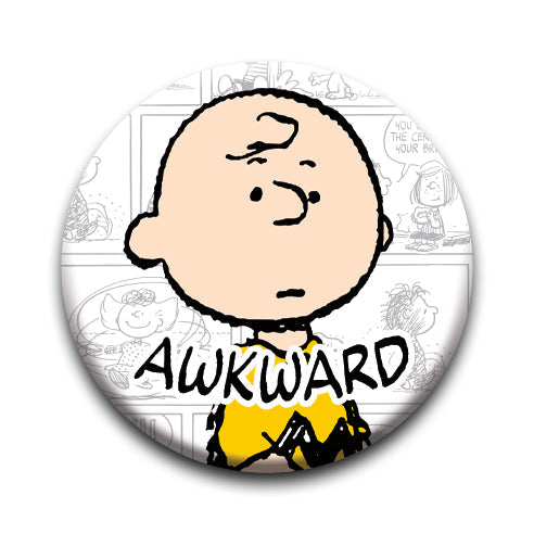Peanuts - Awkward Round Pinback Button (1.25") – 6 PC PPK