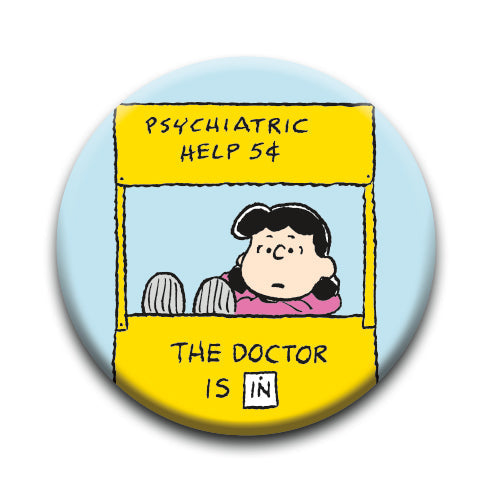 Peanuts - Lucy Doctor Round Pinback Button (1.25") – 6 PC PPK