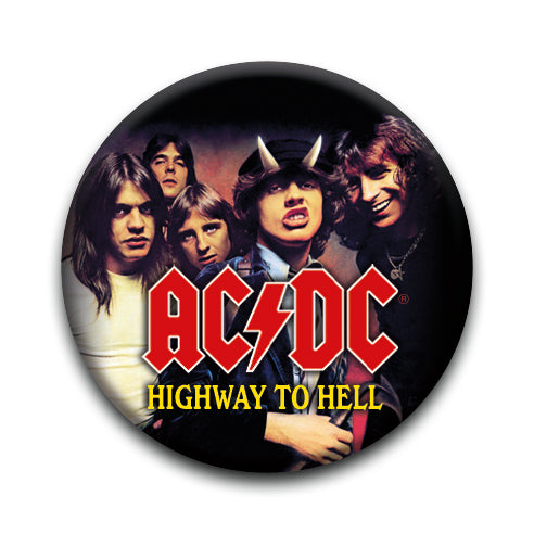 AC/DC - Highway to Hell Album Round Pinback Button (1.25") – 6 PC PPK