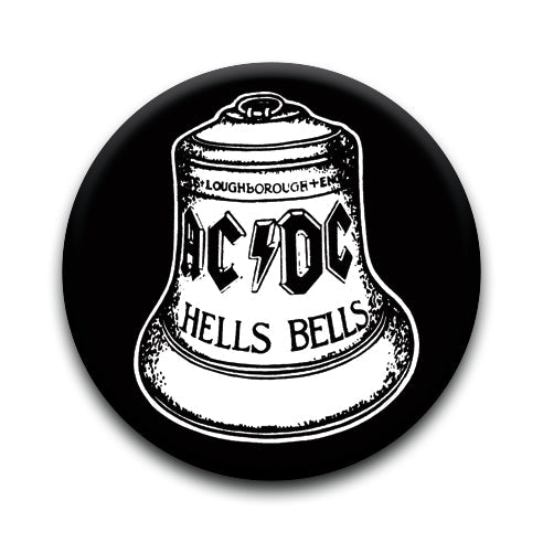 AC/DC - Hells Bells BW Round Pinback Button (1.25") – 6 PC PPK