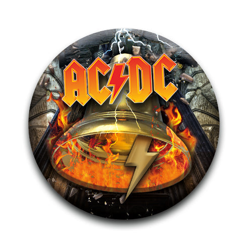 AC/DC - Hells Bells Logo Round Pinback Button (1.25") – 6 PC PPK